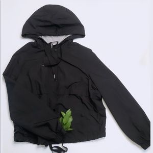 H&M black lined windbreaker • Size 12